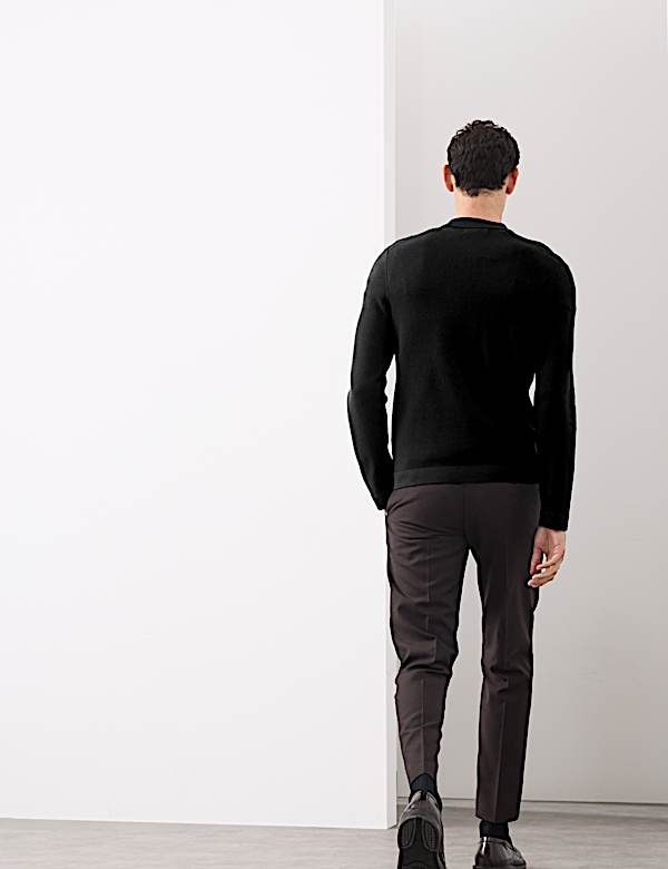 Milano Knit Relaxed Half Zip Polo Shirt - CA