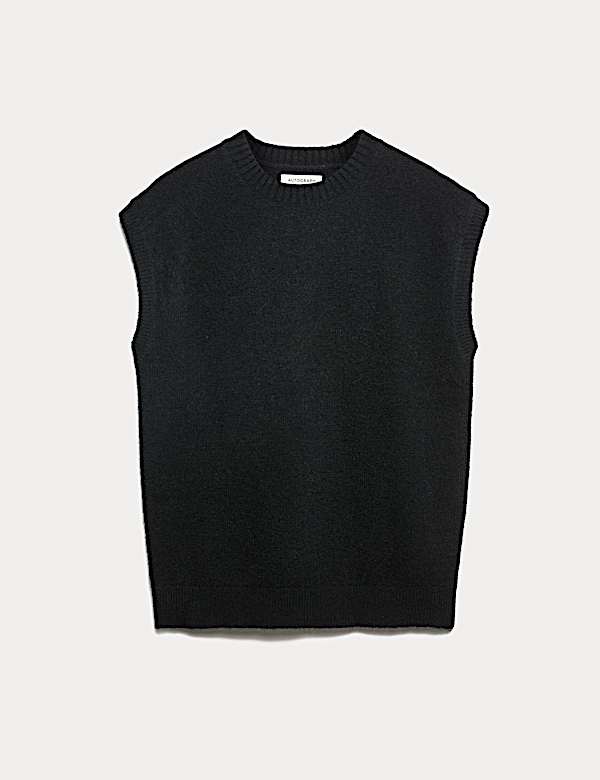 Merino Wool Rich Knitted Vest with Mohair - RS