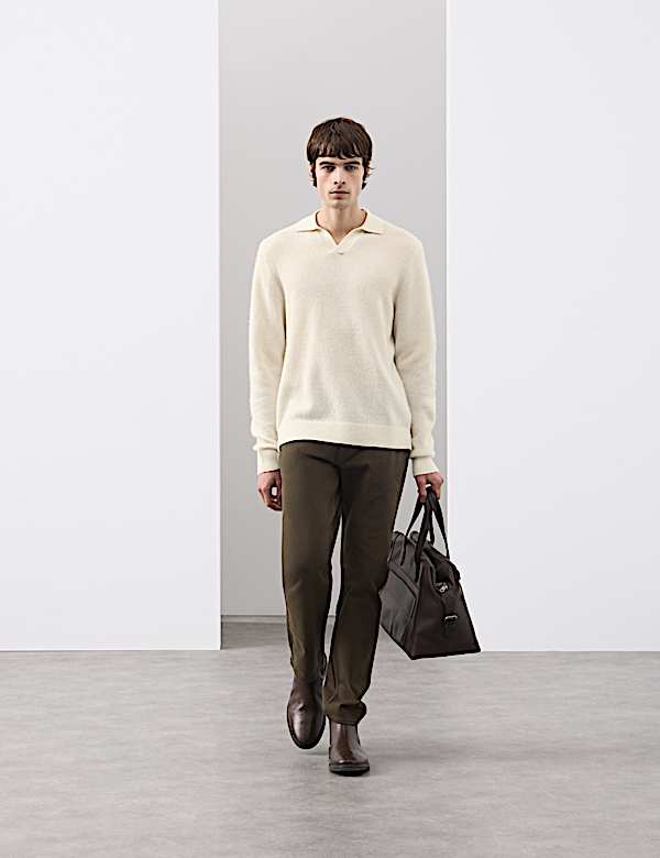 Merino Mohair Blend Block Striped Jumper - JE