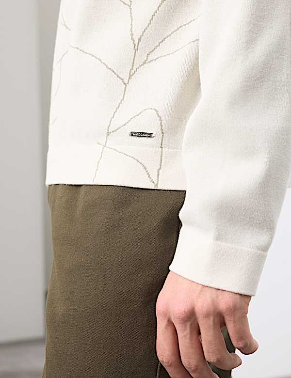 Floral Knitted Polo Shirt - DK