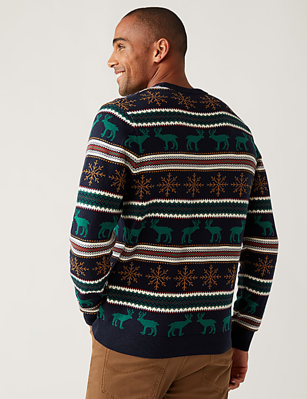 Pure Cotton Fair Isle Christmas Jumper