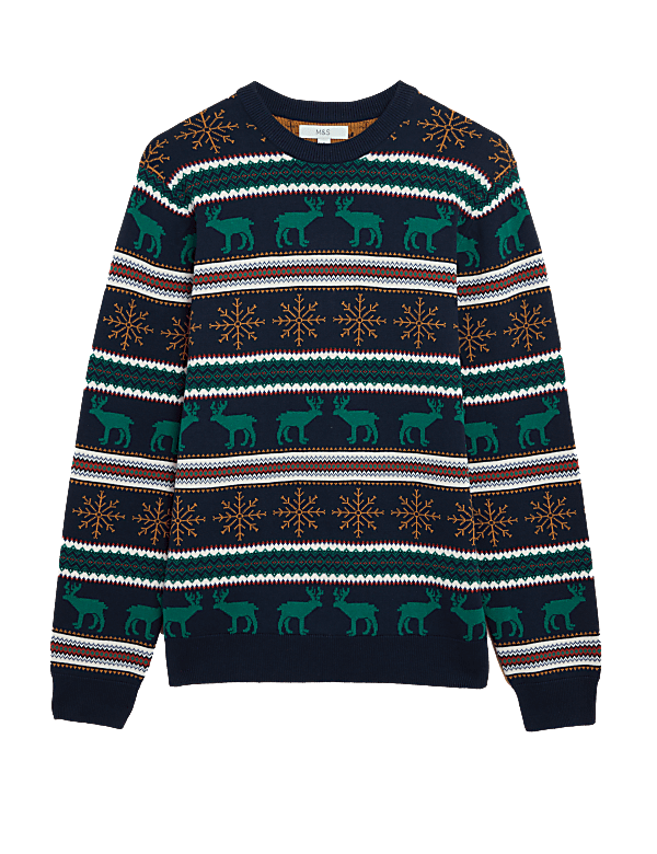 Pure Cotton Fair Isle Christmas Jumper