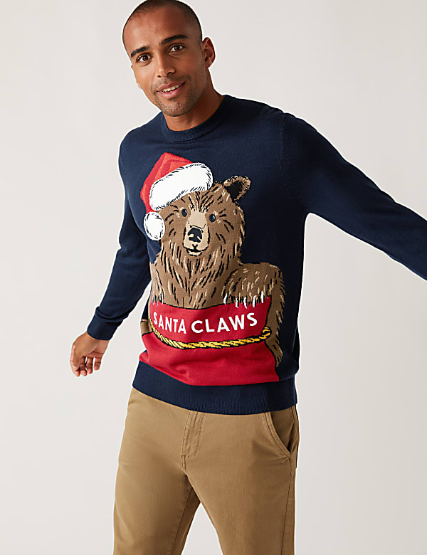 Bear Crew Neck Christmas Jumper