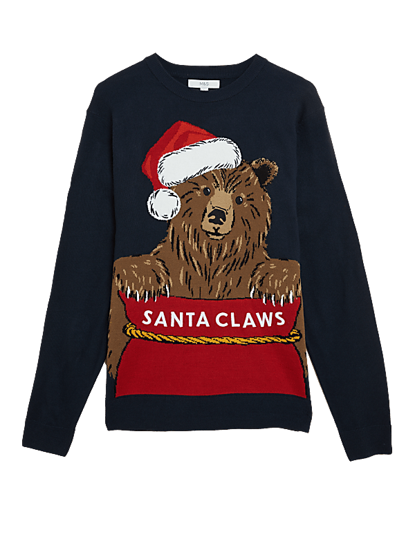 Bear Crew Neck Christmas Jumper
