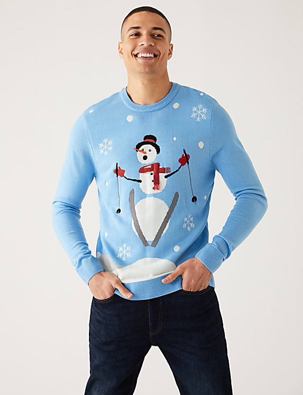 Snowman Crew Neck Christmas Jumper