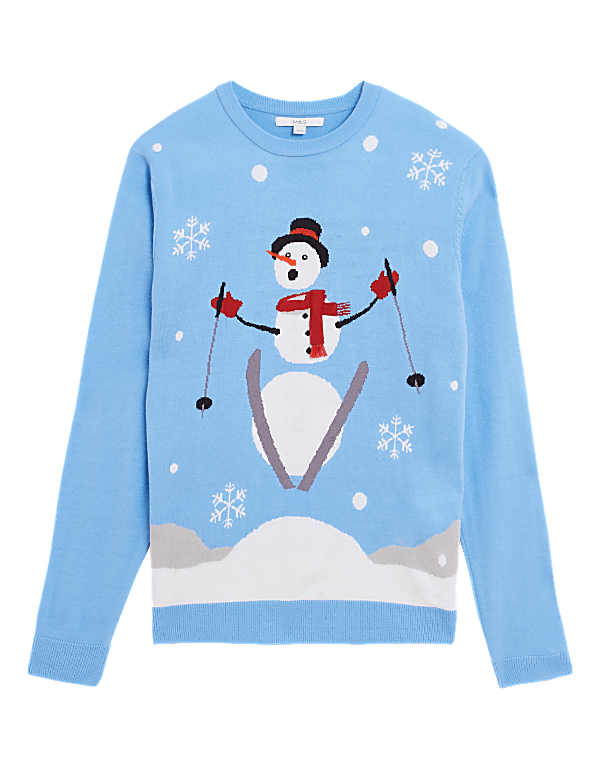 Snowman Crew Neck Christmas Jumper