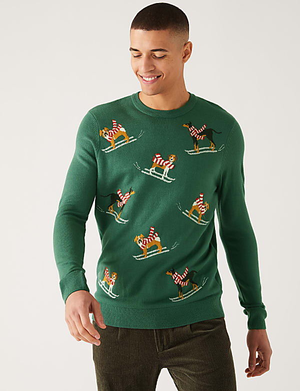 Dog Christmas Crew Neck Jumper
