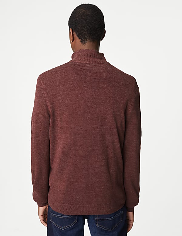 Pure Acrylic Plain High Neck Jumper