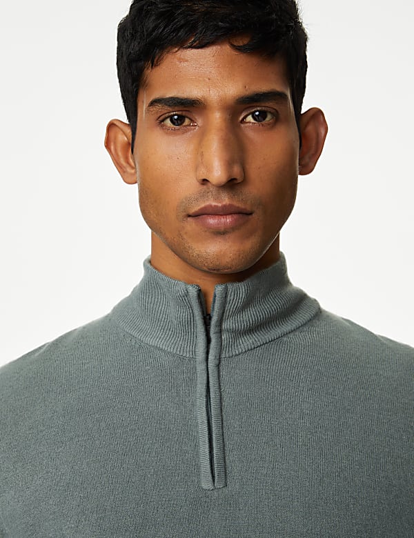Pure Acrylic Plain High Neck Jumper