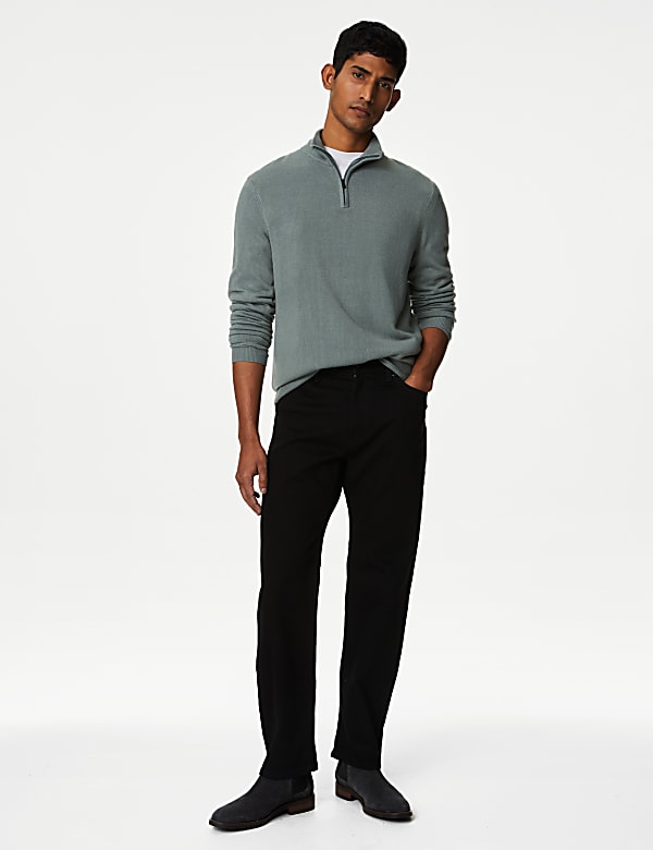 Pure Acrylic Plain High Neck Jumper