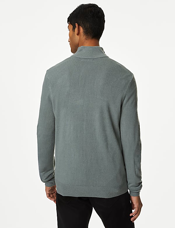 Pure Acrylic Plain High Neck Jumper