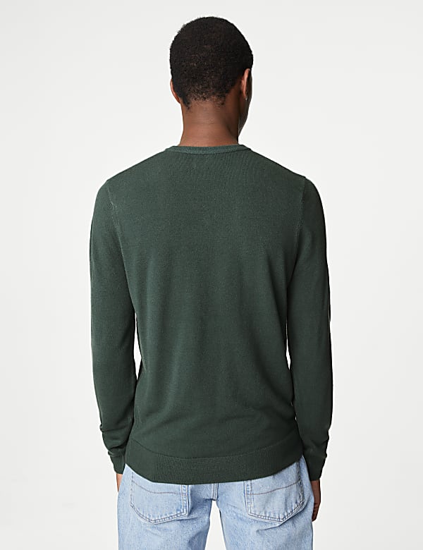 Pure Acrylic Plain V-Neck Jumper