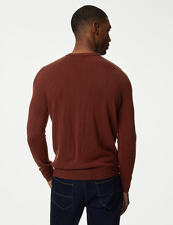 Pure Acrylic Stripes Round Neck Jumper