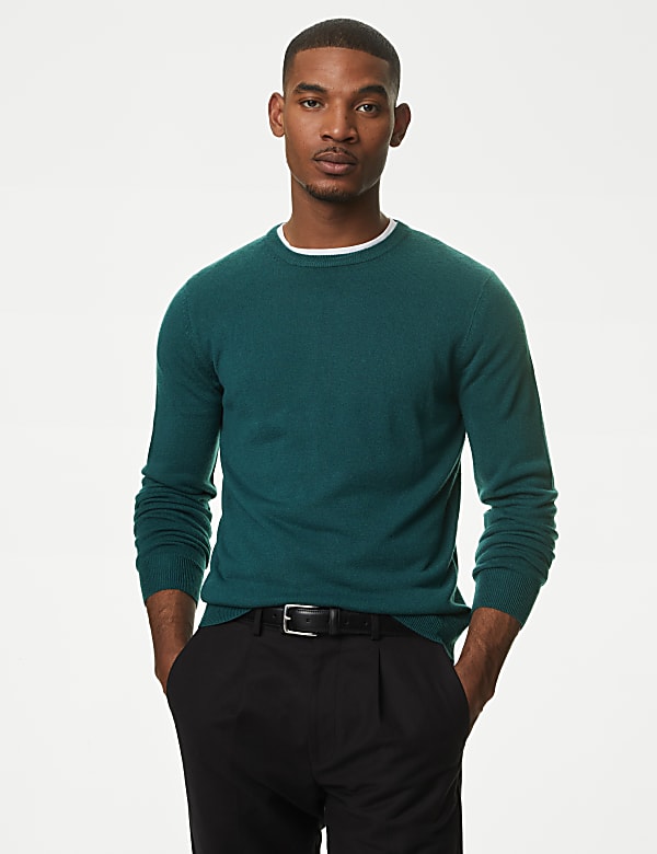 Cashmilon Crew Neck Jumper BURGUNDY Jumpers M S JE