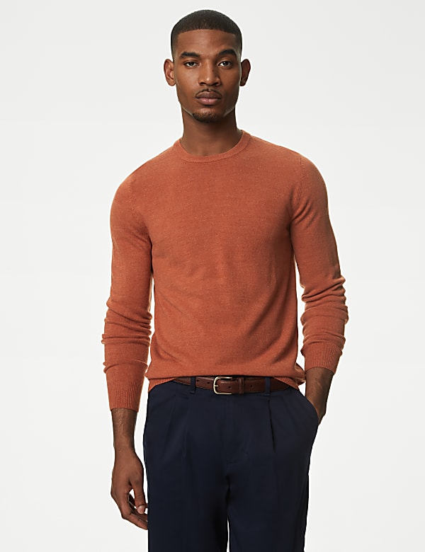 Pure Acrylic Stripes Round Neck Jumper