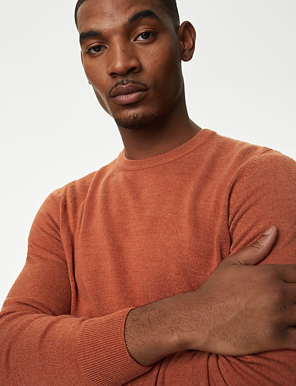 Pure Acrylic Stripes Round Neck Jumper