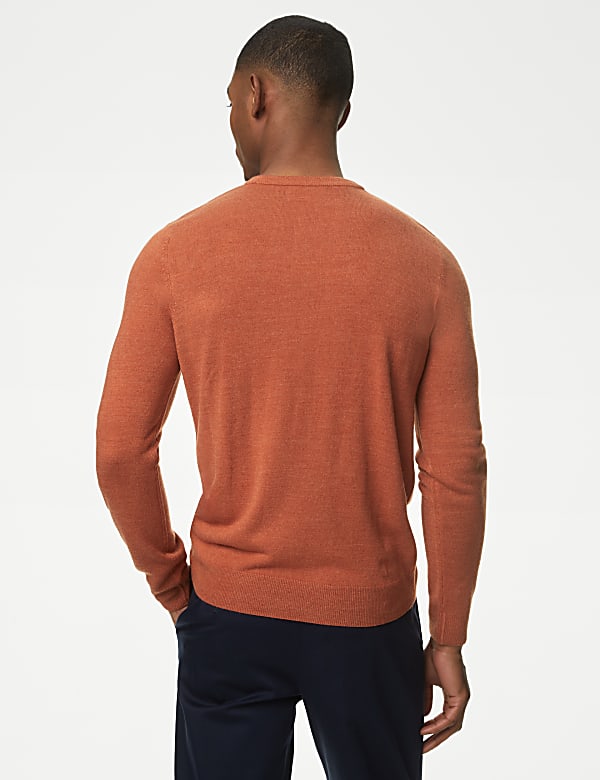 Pure Acrylic Stripes Round Neck Jumper