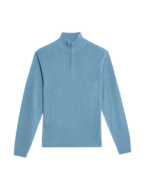 Cashmilon™ High Neck Half Zip Jumper