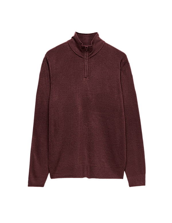 Cashmilon™ High Neck Half Zip Jumper