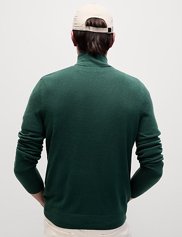 Cashmilon™ High Neck Half Zip Jumper
