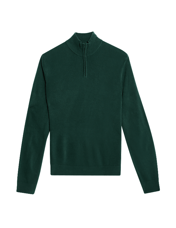 Cashmilon™ High Neck Half Zip Jumper