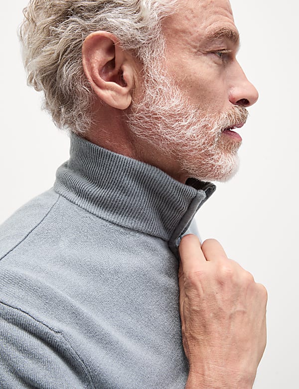 Cashmilon™ High Neck Half Zip Jumper