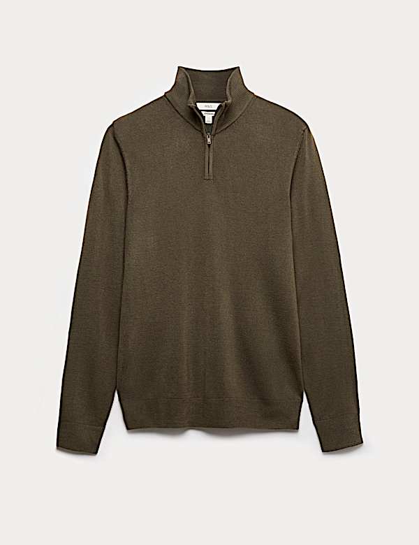 Cashmilon™ High Neck Half Zip Jumper
