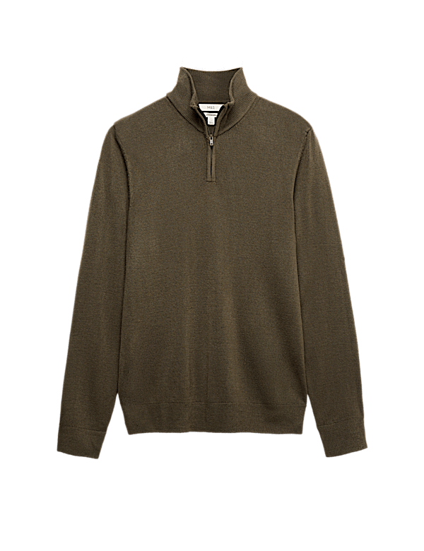 Cashmilon™ High Neck Half Zip Jumper