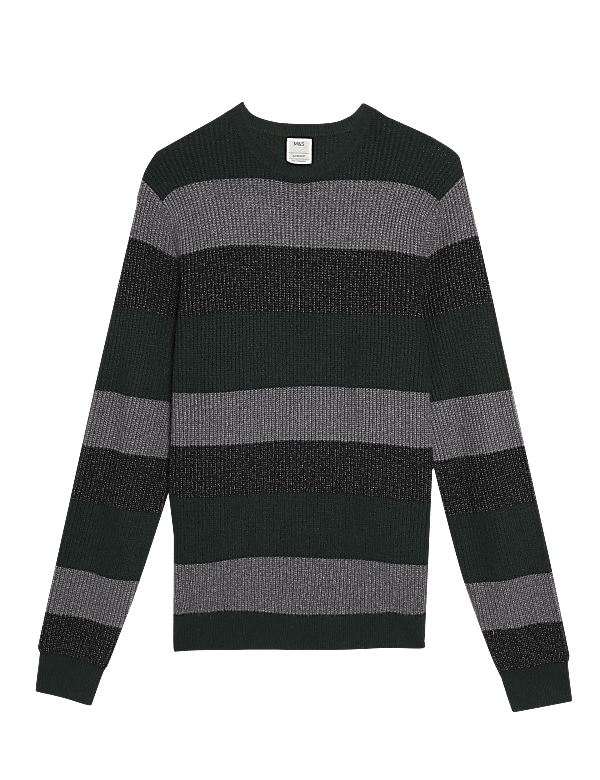 Supersoft Striped Crew Neck Jumper