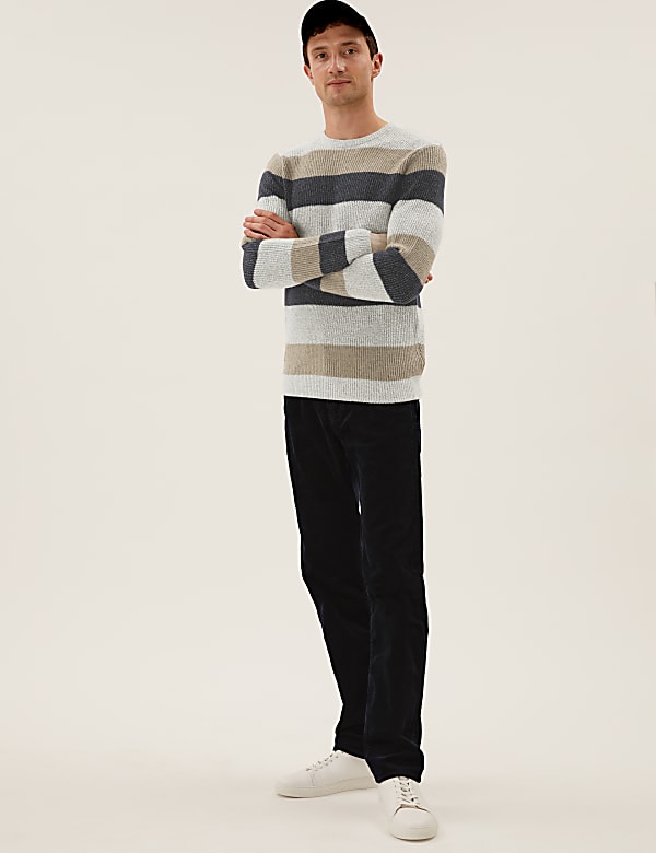 Super Soft Striped Crew Neck Jumper