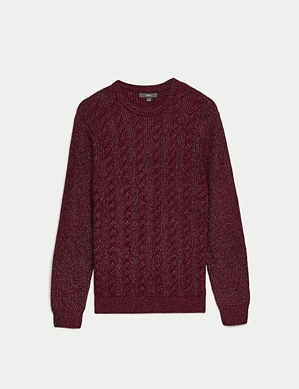 Supersoft Chunky Cable Crew Neck Jumper - GR