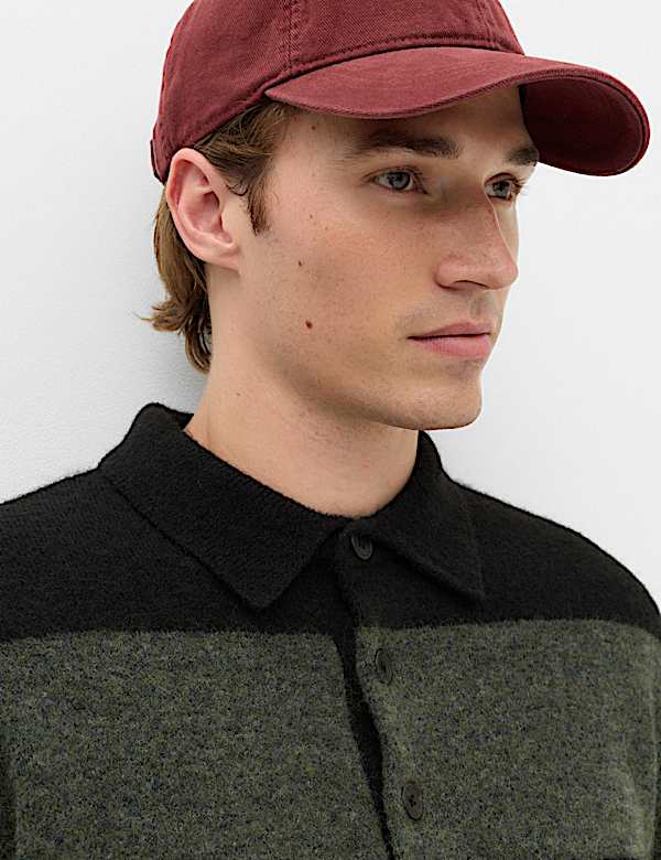 Striped Collared Neck Rugby Jumper with Wool - NZ