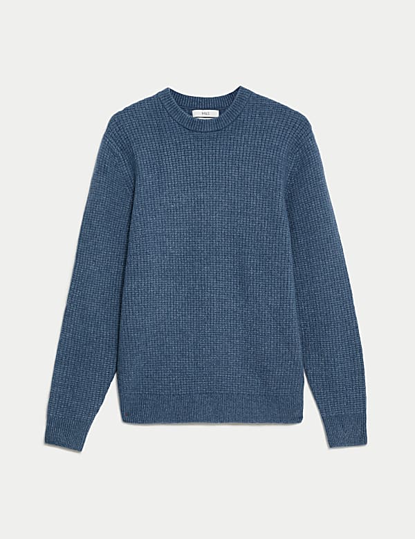 Pull ultra-doux &agrave; col rond avec laine - CH