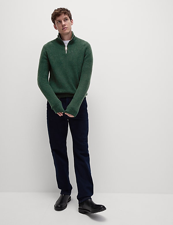 Supersoft Half Zip Jumper with Wool