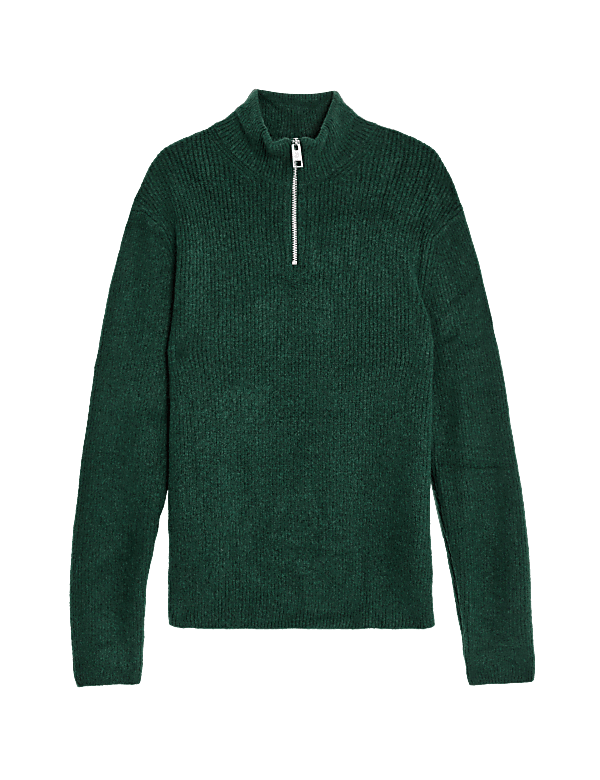 Supersoft Half Zip Jumper with Wool