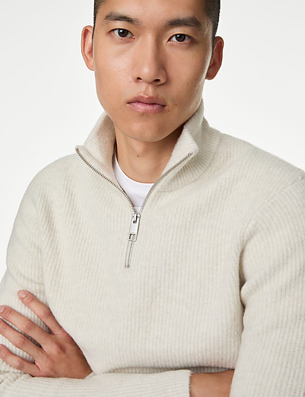 Supersoft Half Zip Jumper with Wool
