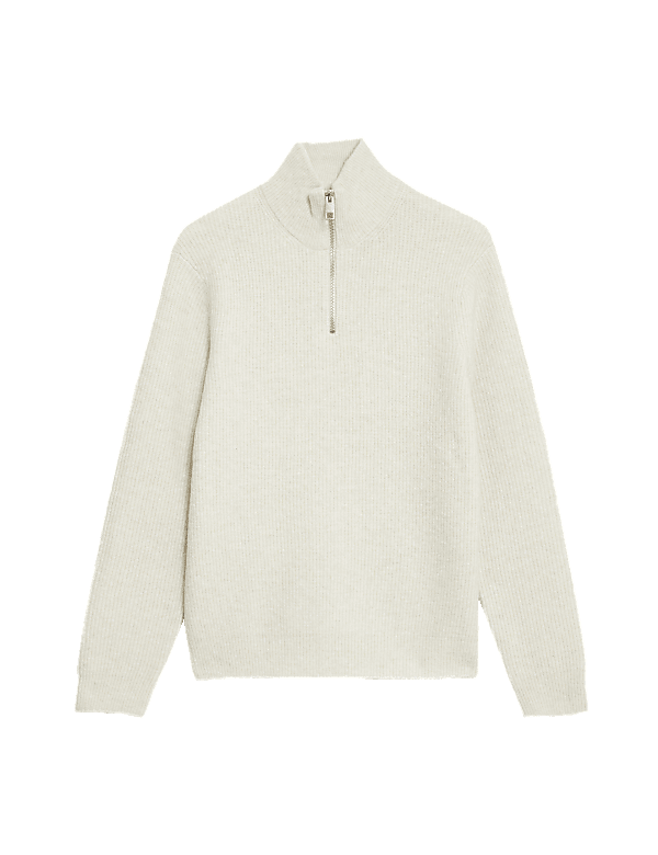 Supersoft Half Zip Jumper with Wool