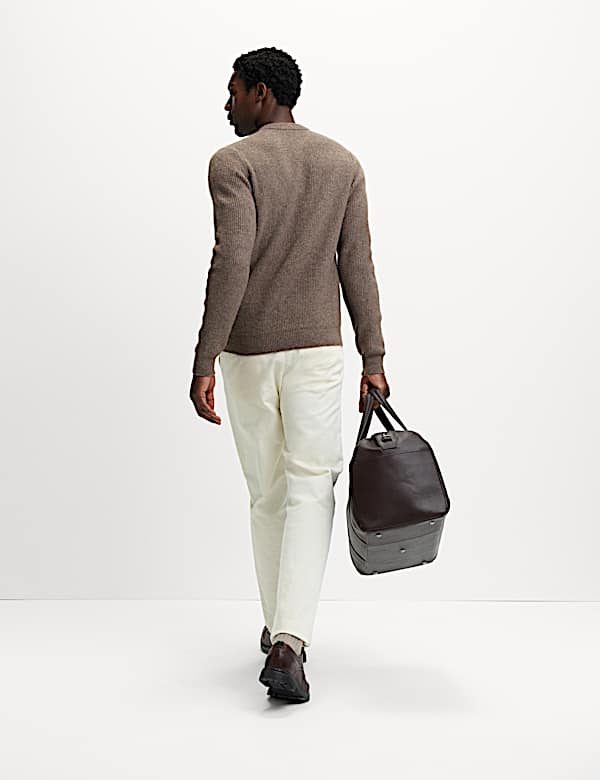 Supersoft Ribbed Crew Neck Jumper with Wool - CZ
