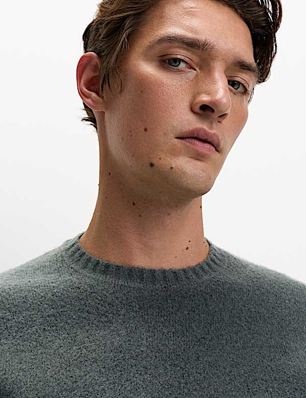 Supersoft Ombre Polo Jumper with Wool