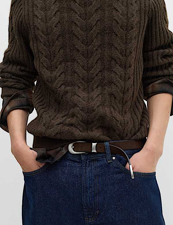 Cable Knit Crew Neck Jumper - MV
