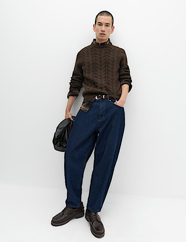 Cable Knit Crew Neck Jumper - MV
