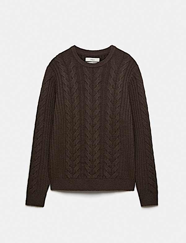 Cable Knit Crew Neck Jumper - MV