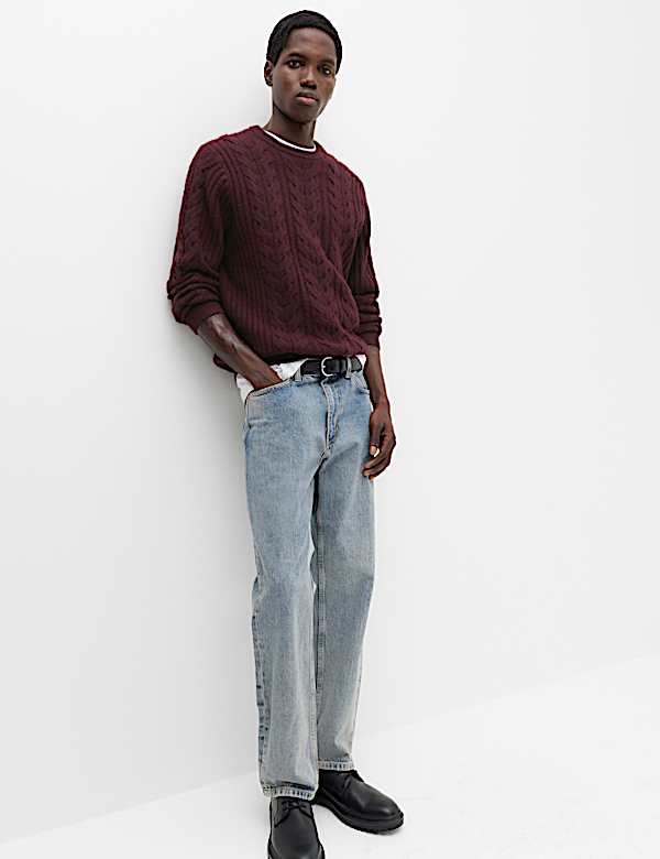 Cable Knit Crew Neck Jumper
