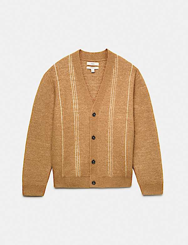 Lofty Relaxed Fit Striped Cardigan - FI