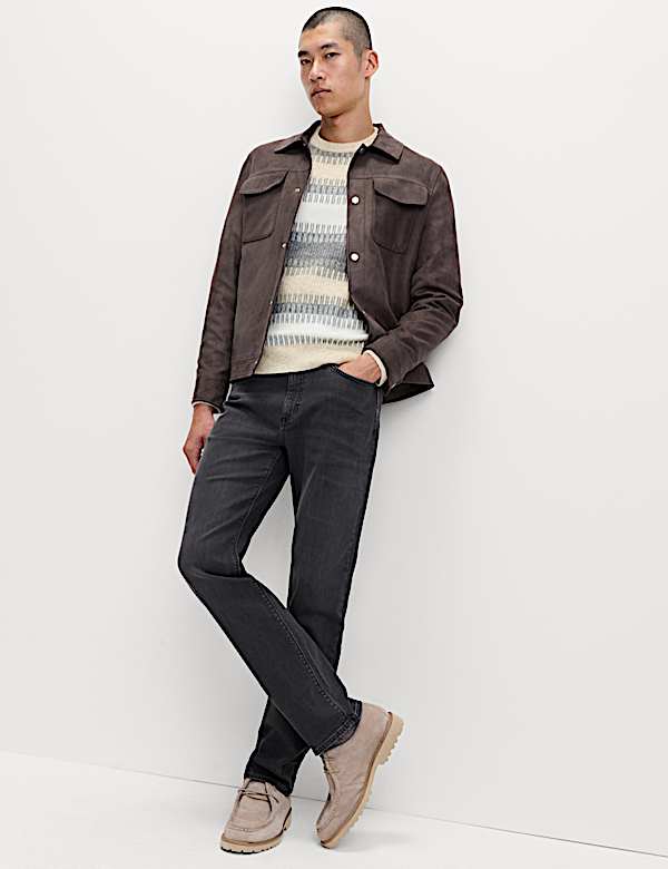 Supersoft Stripe Crew Neck Jumper with Wool - CA