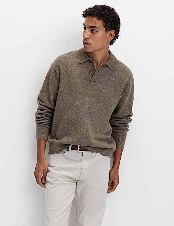 Supersoft Polo Neck Jumper with Wool - CN