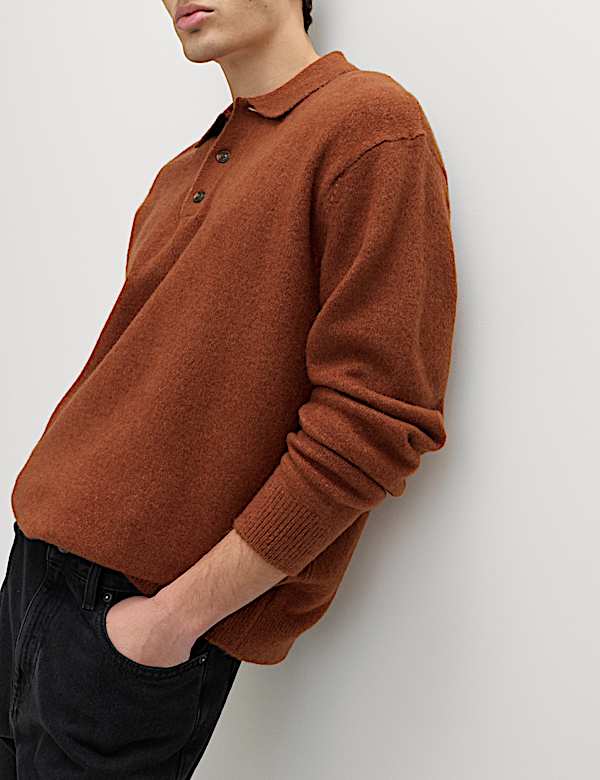 Supersoft Polo Neck Jumper with Wool - GR