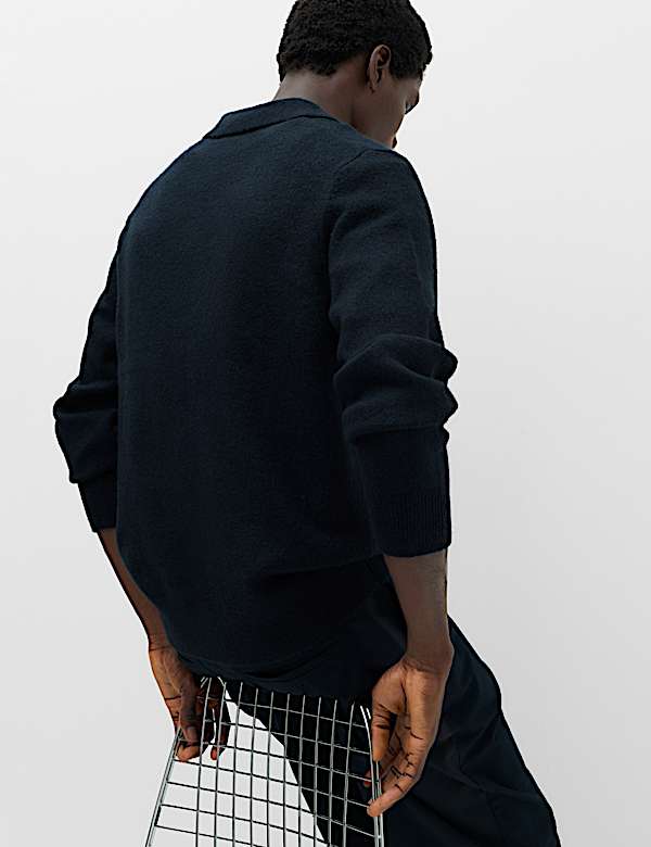 Superzacht, gebreid poloshirt met kwartrits - BE