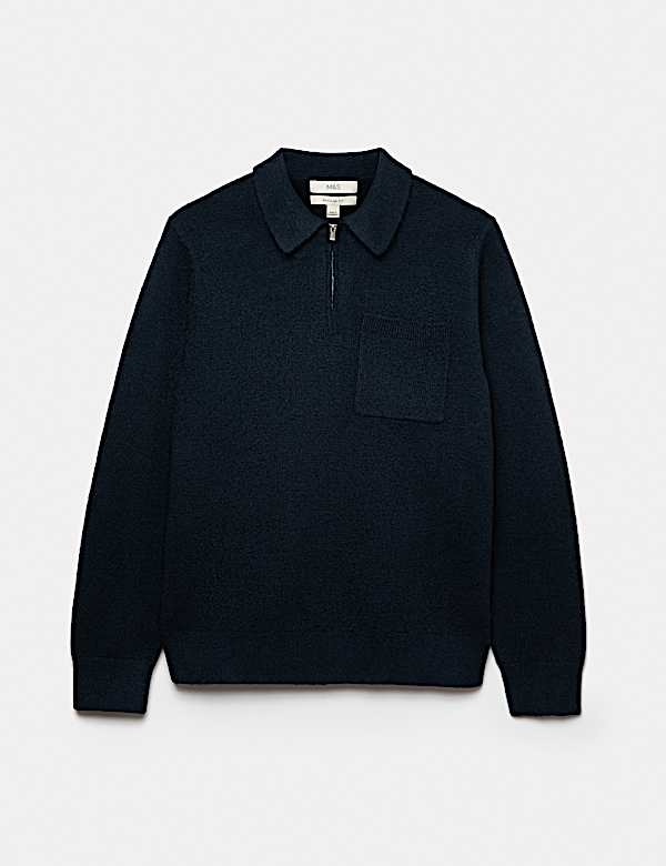Superzacht, gebreid poloshirt met kwartrits - BE