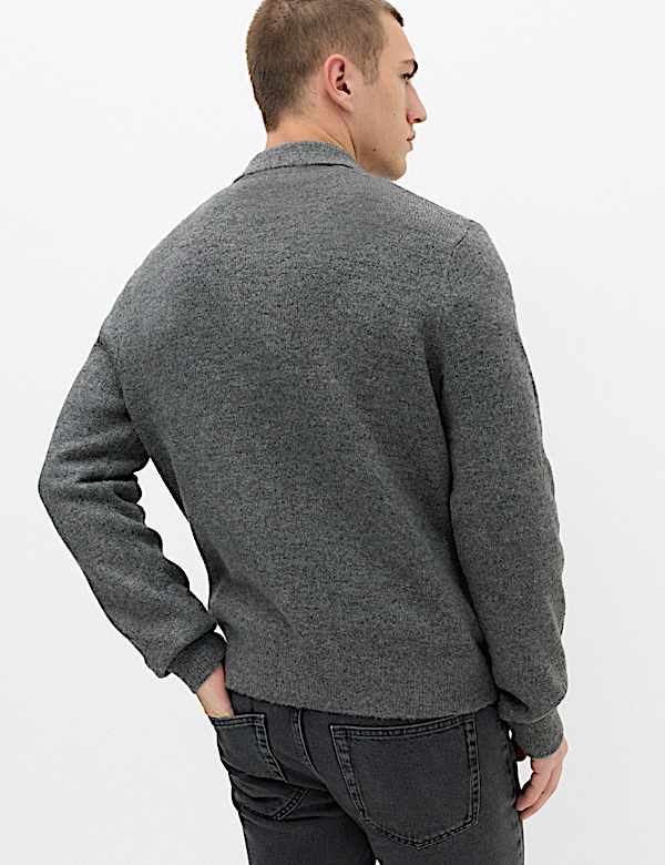 Supersoft Quarter Zip Knitted Polo Shirt - LU